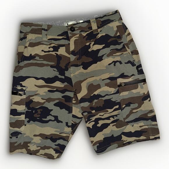 O’Neill Hybrid TRVLR Series Camo Shorts Size 30 Green - Picture 1 of 5